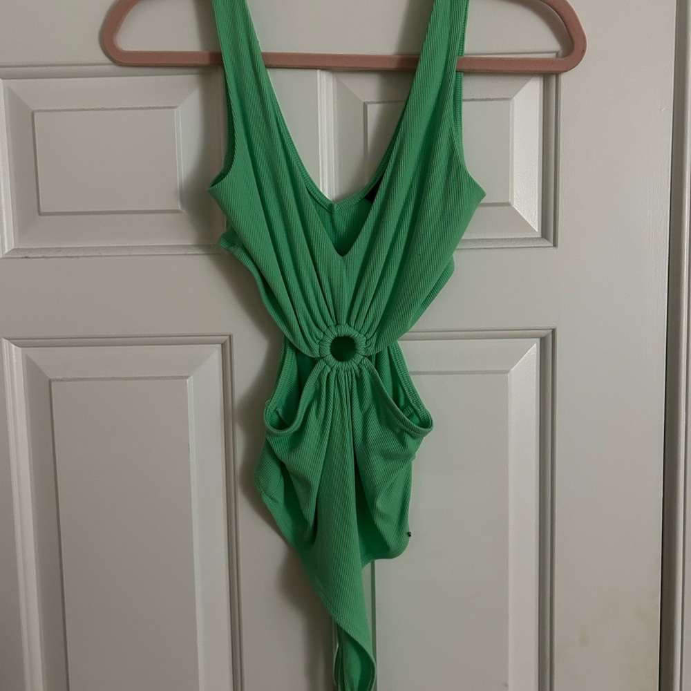 Green bodysuit tank